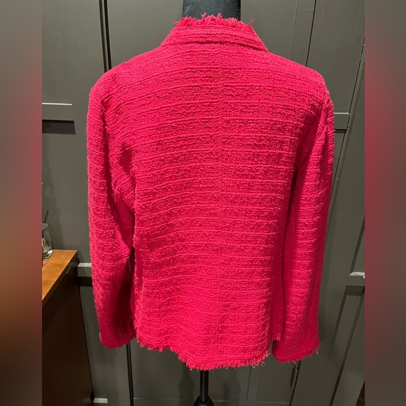 Chico’s Tweed Red Blazer w/Gold Buttons Size 2 (14-16) Excellent Condition $30 - Picture 5 of 7